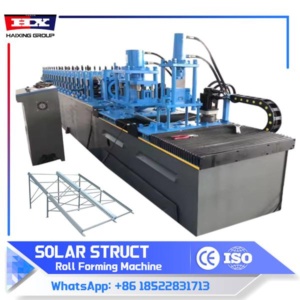 Solar strut channel roll forming machine