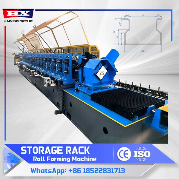 Rack roll forming machine