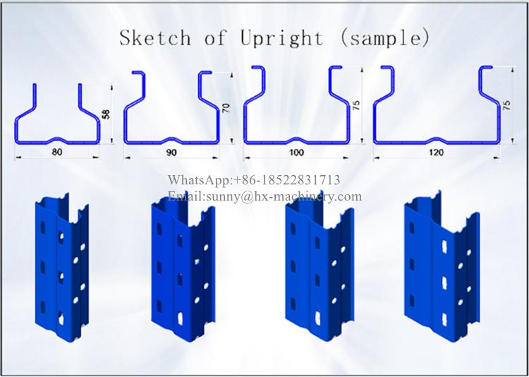 Rack roll forming machine