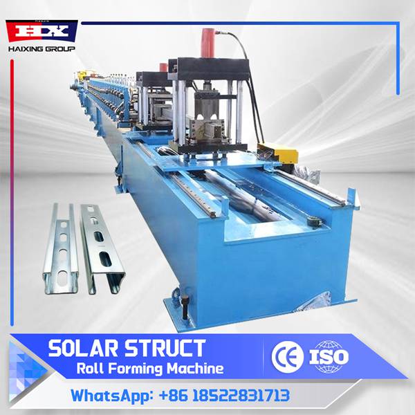 Solar strut roll forming machine