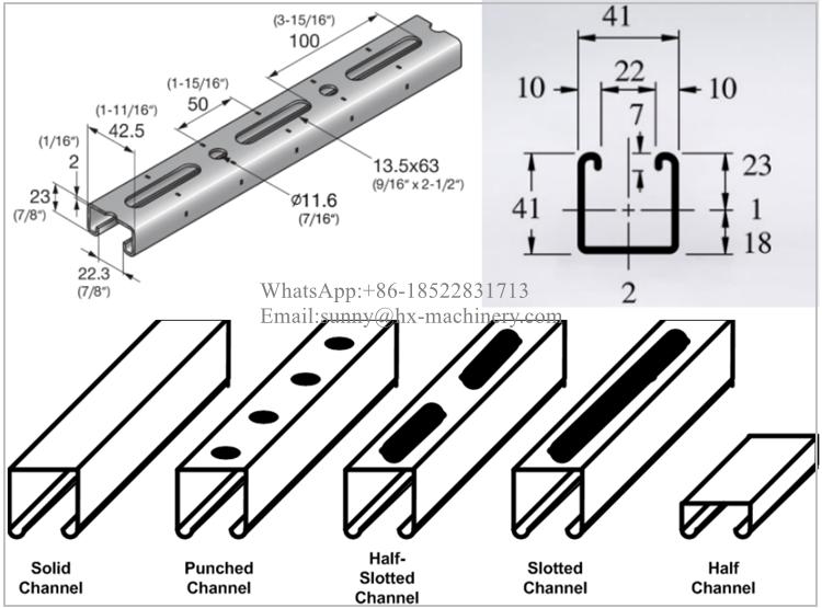 unistrut c channel roll forming machine