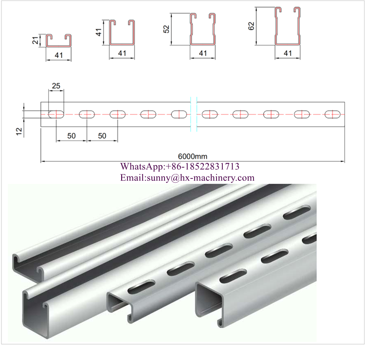 strut channel roll forming machine