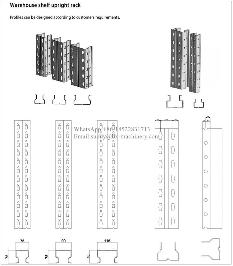 Upright roll forming machine